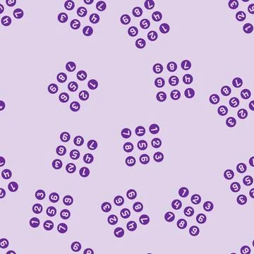 Numbers math science education glyph seamless pattern Stock Illustration