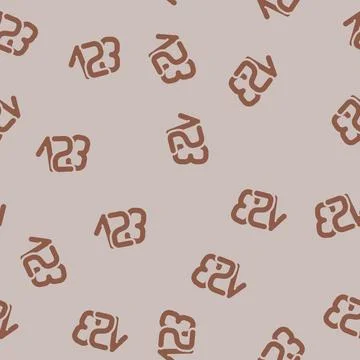 Numbers math science education glyph vector seamless pattern Stock Illustration