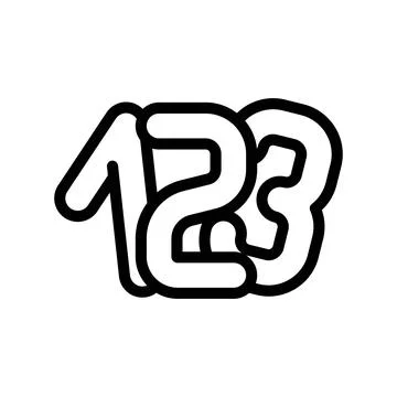 Numbers math science education line icon vector illustration Stock Illustration