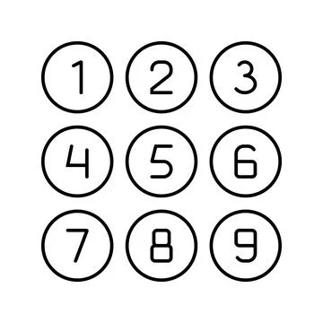 Numbers math science education line icon vector illustration Illustrazione stock