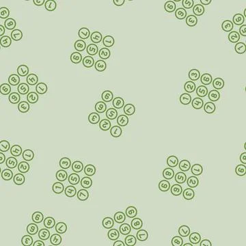 Numbers math science education line seamless pattern Stock Illustration