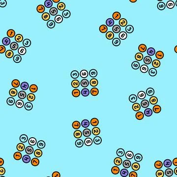 Numbers math science education vector seamless pattern Stock Illustration