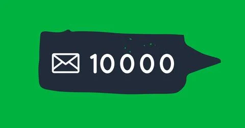 Numbers of messages in a chat box 4k 스톡 일러스트