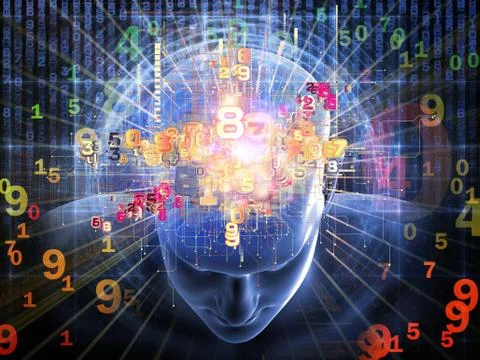 Numbers of the Mind Illustrazione stock