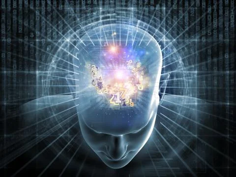 Numbers of the Mind Stock Illustration
