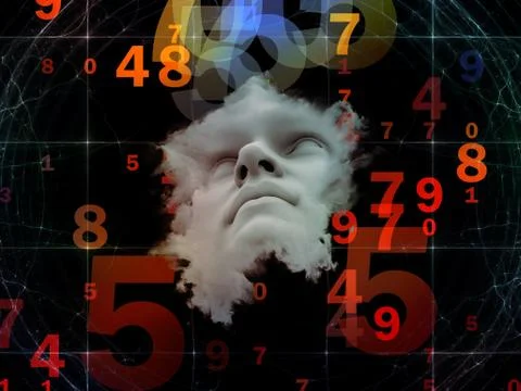 Numbers of the Mind Ilustración de archivo