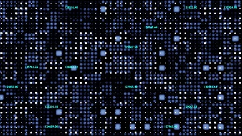 Numbers network alternately across the screen. Change concept or stock market. Video stock 263273715