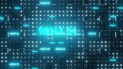 Numbers network alternately across the screen. Change concept or stock market.  動画素材 263274021