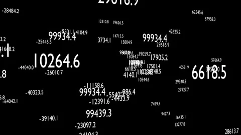 Numbers network Constructed from changes up and down like graph. 動画素材 263273832