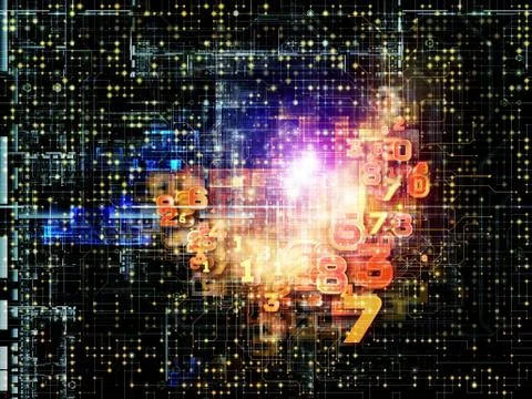 Numbers of Network Illustrazione stock