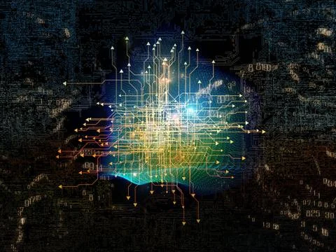 Numbers of Network Stock Illustration