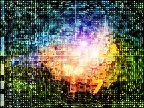 Numbers of Network Illustrazione stock