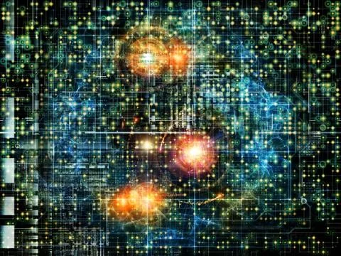 Numbers of Network Illustrazione stock