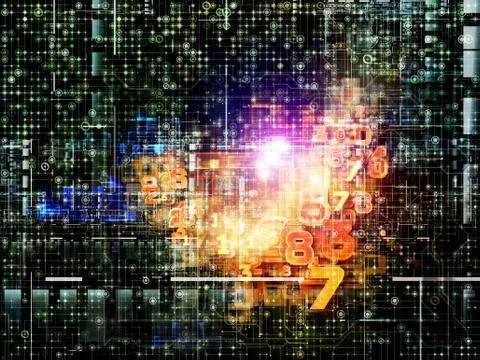 Numbers of Network Illustrazione stock