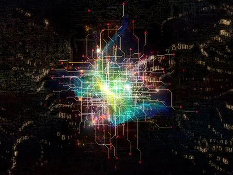 Numbers of Network Illustrazione stock