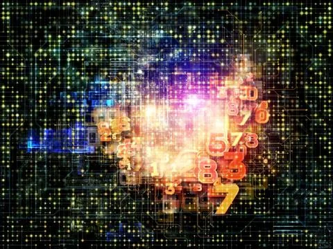 Numbers of Network Stock Illustration