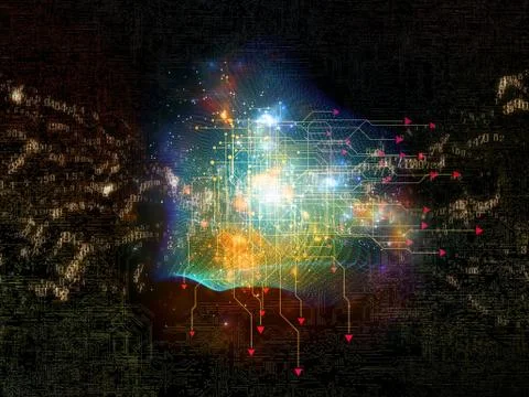 Numbers of Network Illustrazione stock