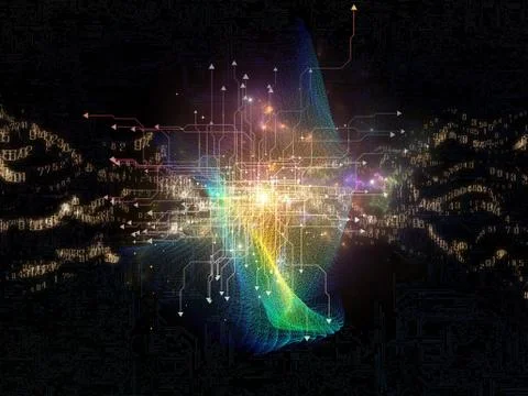 Numbers of Network Stock Illustration