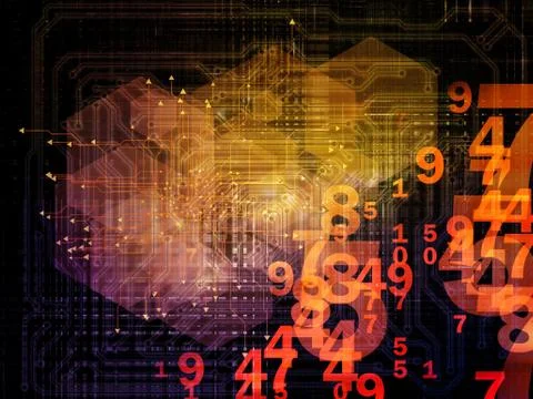 Numbers of Network Illustrazione stock