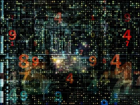 Numbers of Network Illustrazione stock