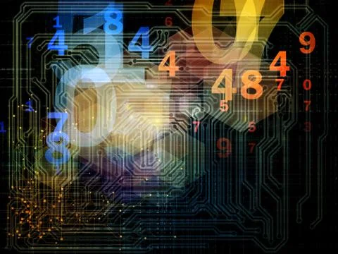 Numbers of Network Illustrazione stock