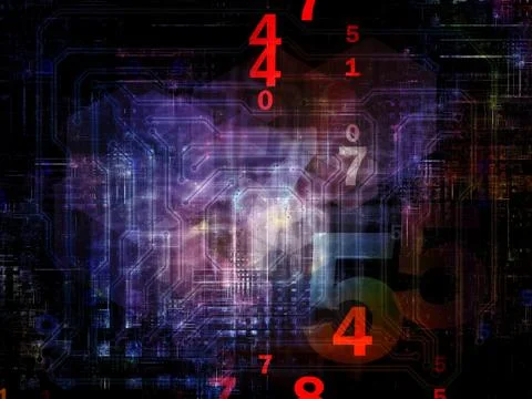 Numbers of Network Stock Illustration