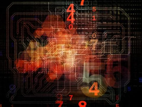 Numbers of Network Illustrazione stock