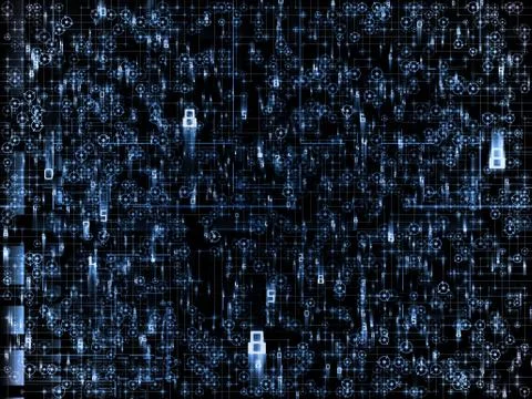 Numbers of the Network Stock Illustration