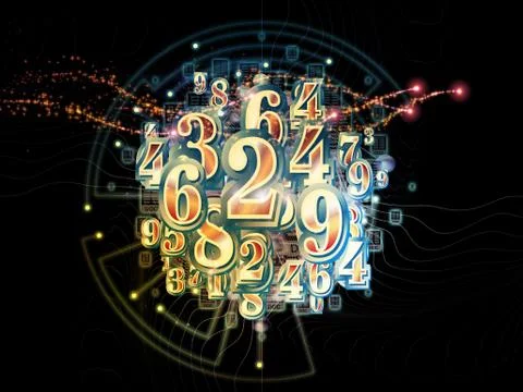 Numbers of Numbers Stock Illustration