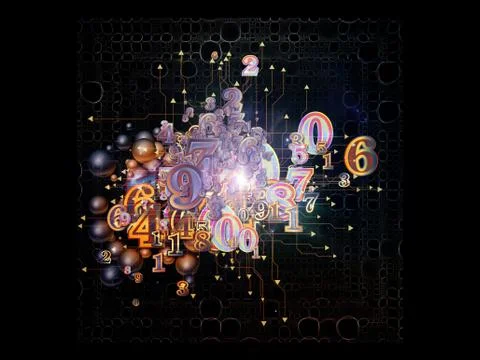 Numbers of Numbers Stock Illustration