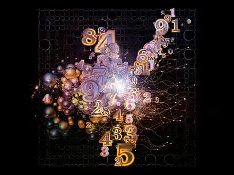 Numbers of Numbers Stock Illustration