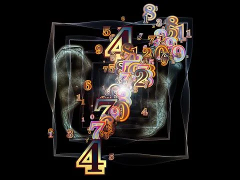 Numbers of Numbers Illustrazione stock
