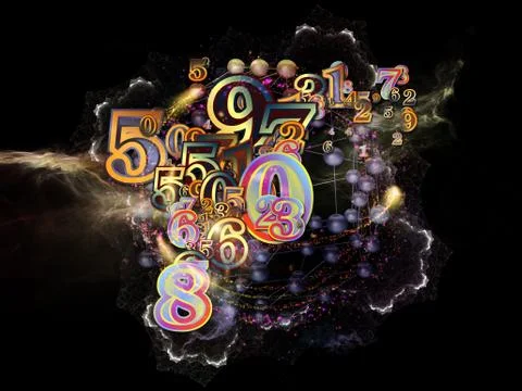 Numbers of Numbers Stock Illustration