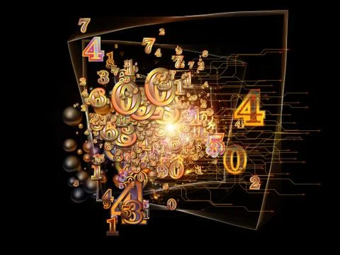 Numbers of Numbers Stock Illustration