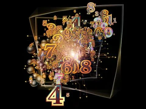Numbers of Numbers Stock Illustration
