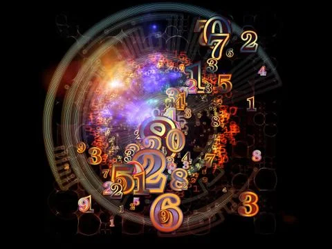Numbers of Numbers Stock Illustration