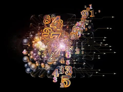 Numbers of Numbers Stock Illustration