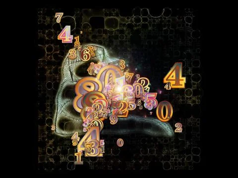 Numbers of Numbers Stock Illustration