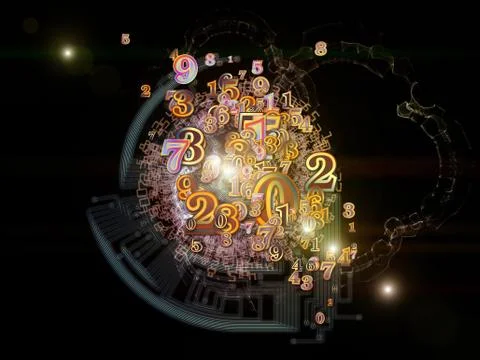 Numbers of Numbers Stock Illustration