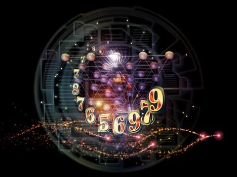 Numbers of Numbers Stock Illustration