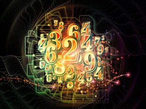 Numbers of Numbers Stock Illustration