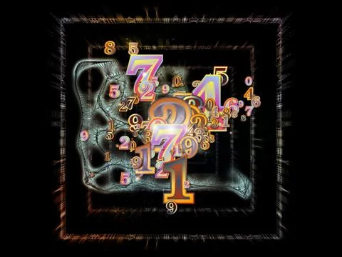 Numbers of Numbers Stock Illustration