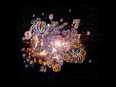 Numbers of Numbers Stock Illustration