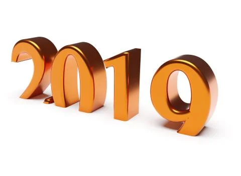 Numbers of old year 2019 Stock-Illustration