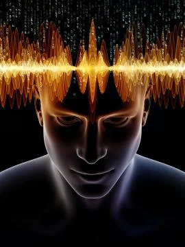 Numbers Over Mind Stock Illustration