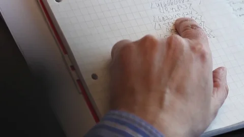 Numbers on paper Stock Footage 77046608