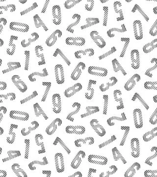 Numbers pattern Illustrazione stock