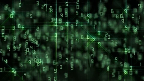 The numbers pulsate in space and glow like stars. Business background. seamless 動画素材 81404946