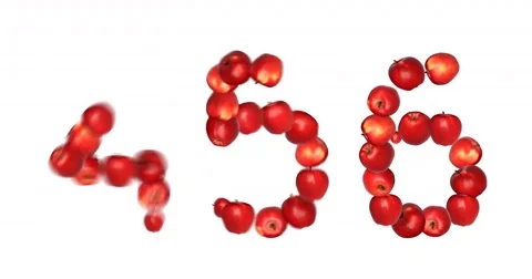 Numbers of red apples. Apples are natural. Alpha channel is included. Stock Footage 73177159