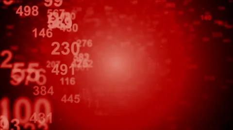 Numbers red Video stock 30394809